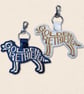 Golden Retriever Keyring - Dog Silhouette Word Art Accessory