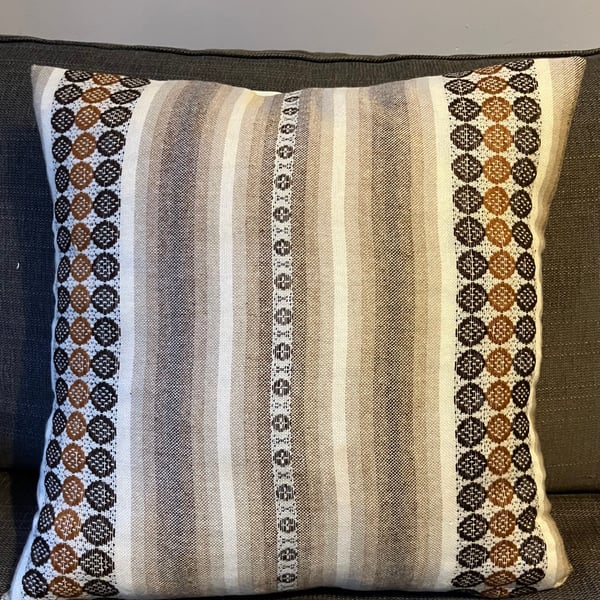 50cm cushion cover made with vintage mid-century fabric