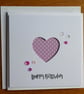 Birthday Card - Dusky Pink and White Polka Dot Heart Aperture - Image 7