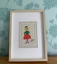 The Girl with Yellow Hair. - Textile Art .  Made in Yorkshire  - Image 5
