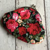 Dark Floral Fabric Clasp Purse