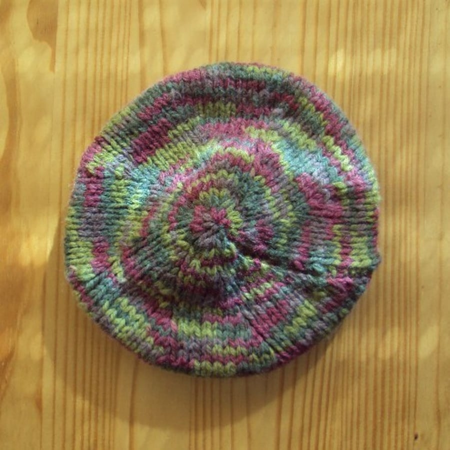 Hand knitted Soft Beret Hat