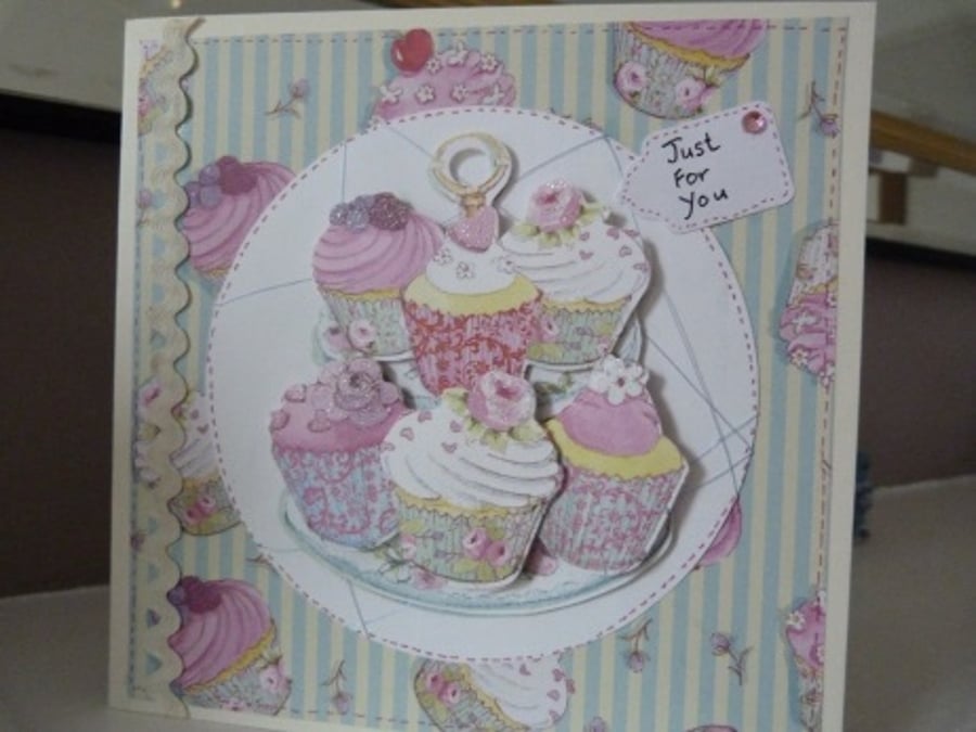 Just For You Cupcake Birthday Card
