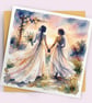 Same Sex Wedding 3 Card – Couple Square Greeting Card