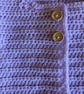 Lilac Newborn Cardigan, Handmade in the UK, Baby Shower Gift - Image 2