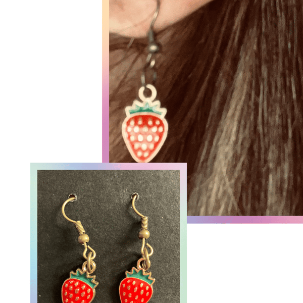 Red Strawberry Earrings