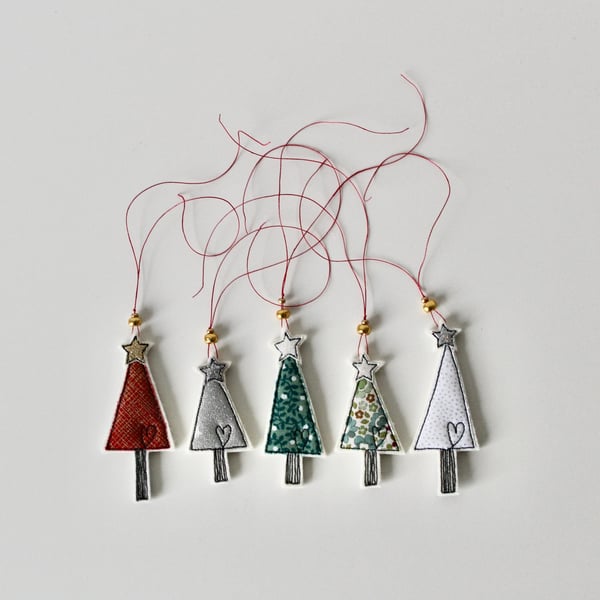 'Christmas Tree Parcel Toppers' - Pack of 5