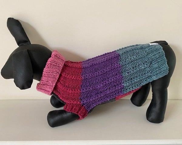 Dog Jumper - Ideal for a Miniature Dachshund or Small Dog, Roll Neck 