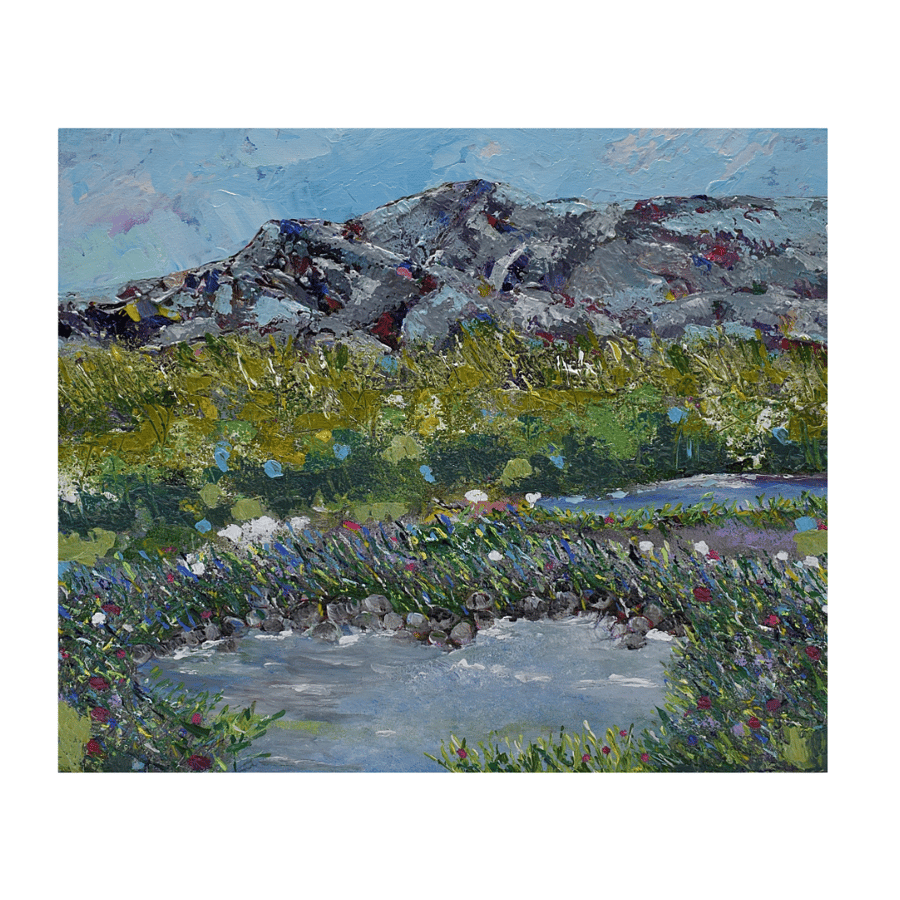 A Scottish landscape - acrylic on cradled wood - Glen Clova - ready to hang