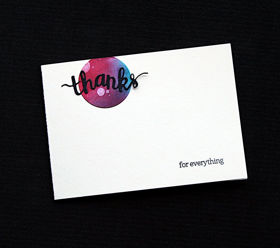 Thanks... For Everything - Handcrafted Thank You Card - dr21-0014