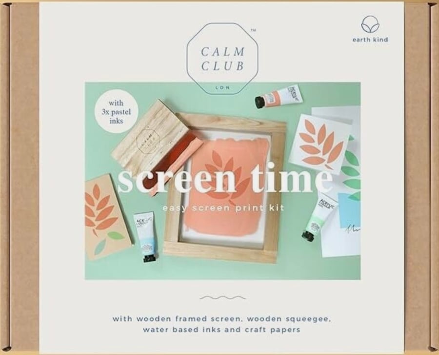 Screen printing kit. Calm Club Craft Magic screen printing kit. Gift