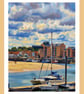 Wells-Next-The Sea Art Greeting Card A5 Size Harbour View