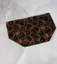 Clocks fabric basket, Steampunk storage bin, 2 options, Handmade - Image 5