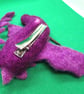 hair accessories dragon Clip rainbow purple   Needle Felted Baby Dragon    - Image 5