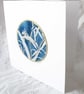 BOTANICAL CYANOTYPE PRINT CARD WITH GOLD LEAF - Image 3