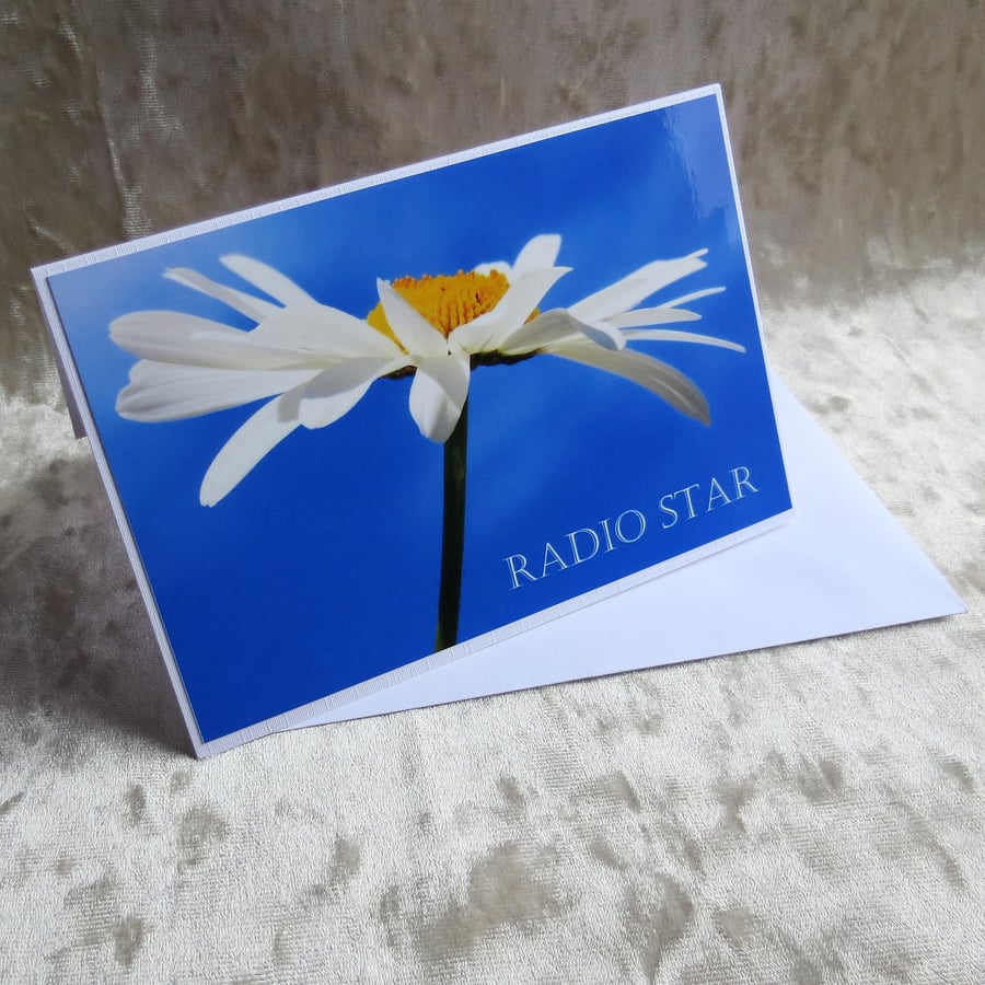 Radio Star.  Radiotherapy card.  Cancer card.