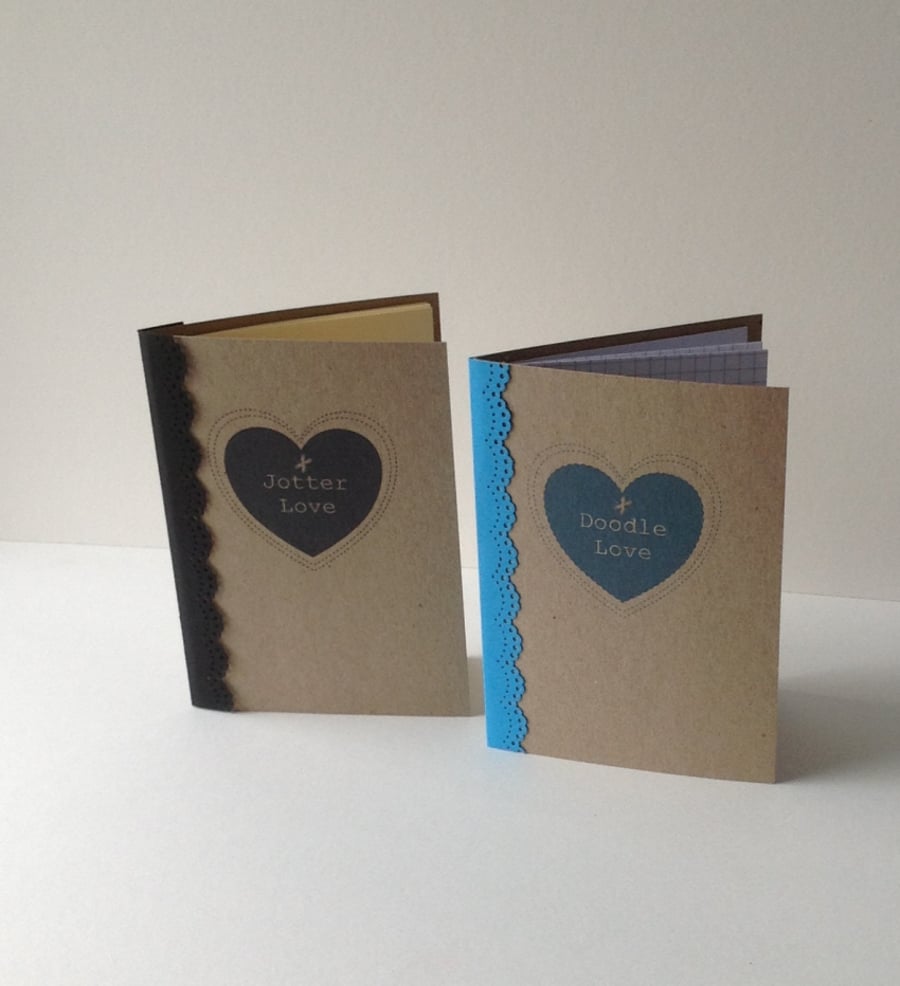 'Doodle & Jotter Love' Notebooks Set of two