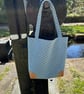 Denim Tote Bag with cork corners
