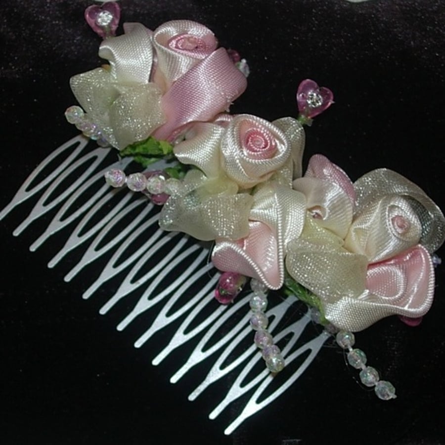 RESERVED for LacyDaisy Tutti Rose-Haircomb