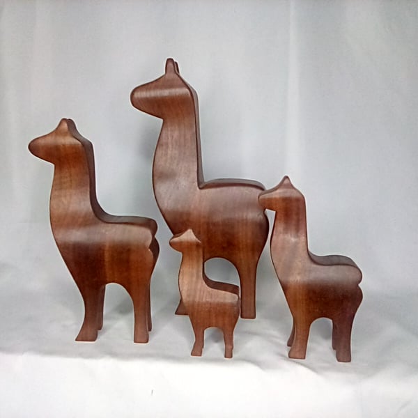 Hand made alpaca family