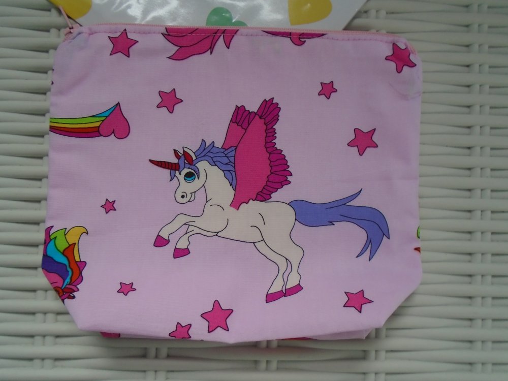 Unicorn Make Up Bag or Large Pencil Case.