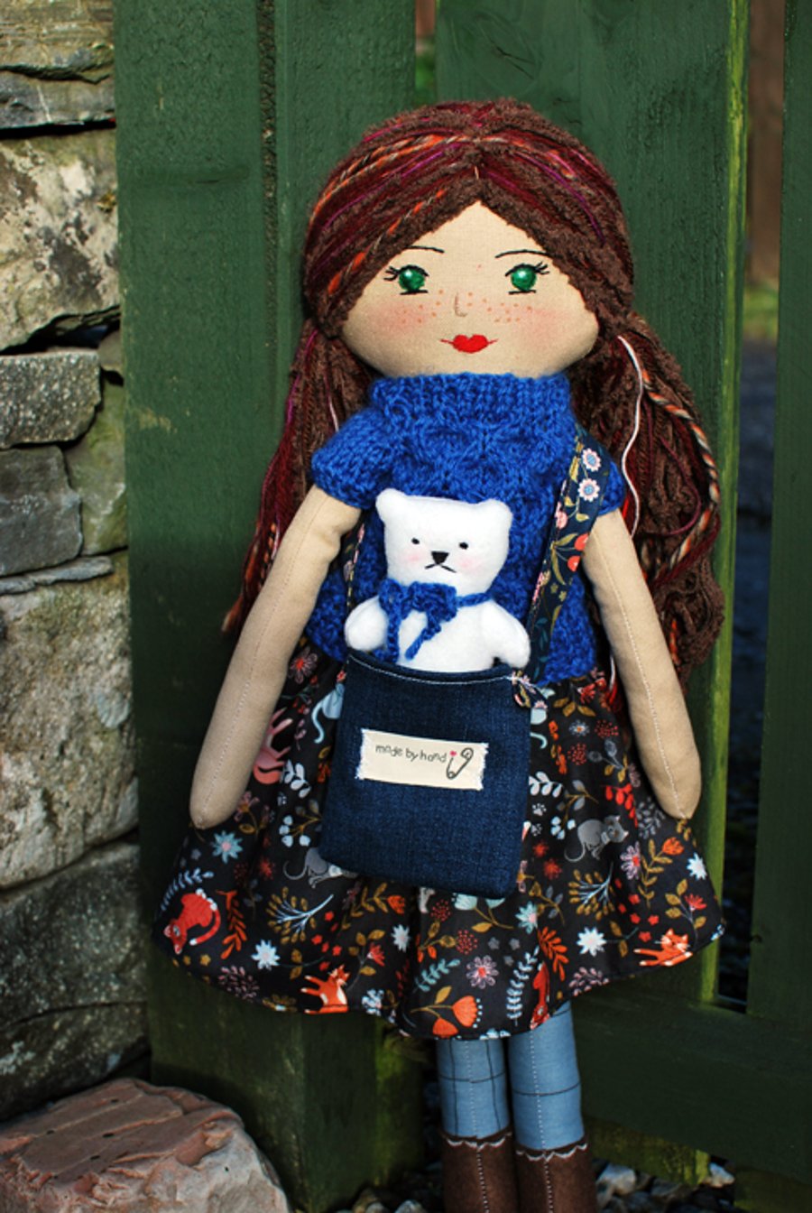 Handmade doll, Rag doll, Art doll, Birthday gift, Gift idea, Nursery décor