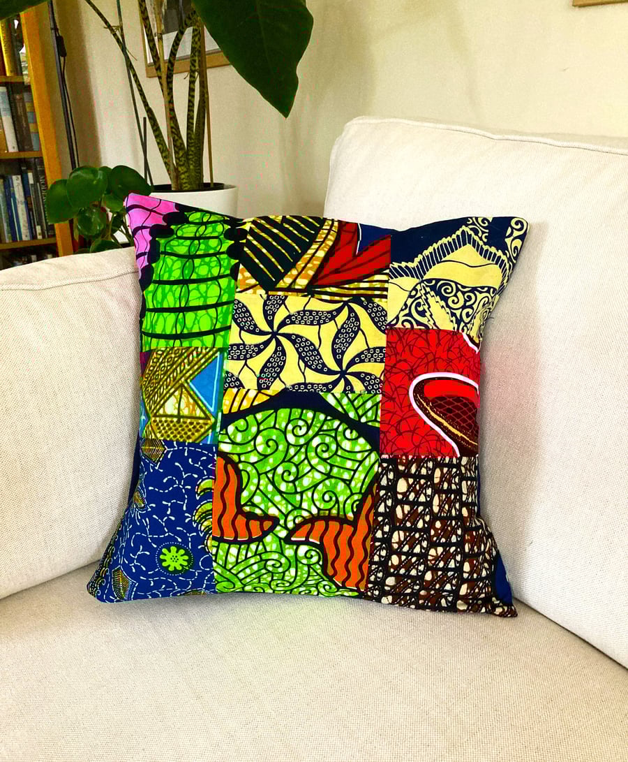 African fabric cushion cover