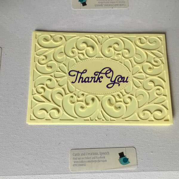  Thank you card. Elegant card. Handmade card. . Ref 342