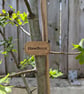 Personalised Wooden Plant Label – Natural Oak Finish, Weather-Resistant