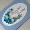 Quilled 90th birthday card