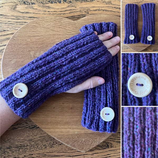 Luxury Wool Fingerless Mitt’s