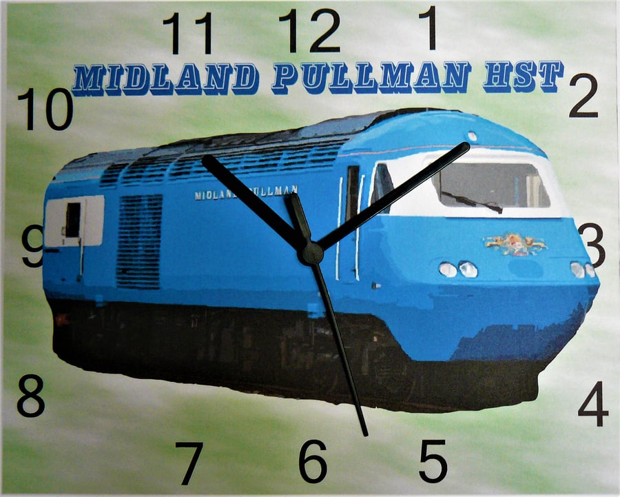  pullman HST diesel train wall hanging clock classic midlands blue pullman train