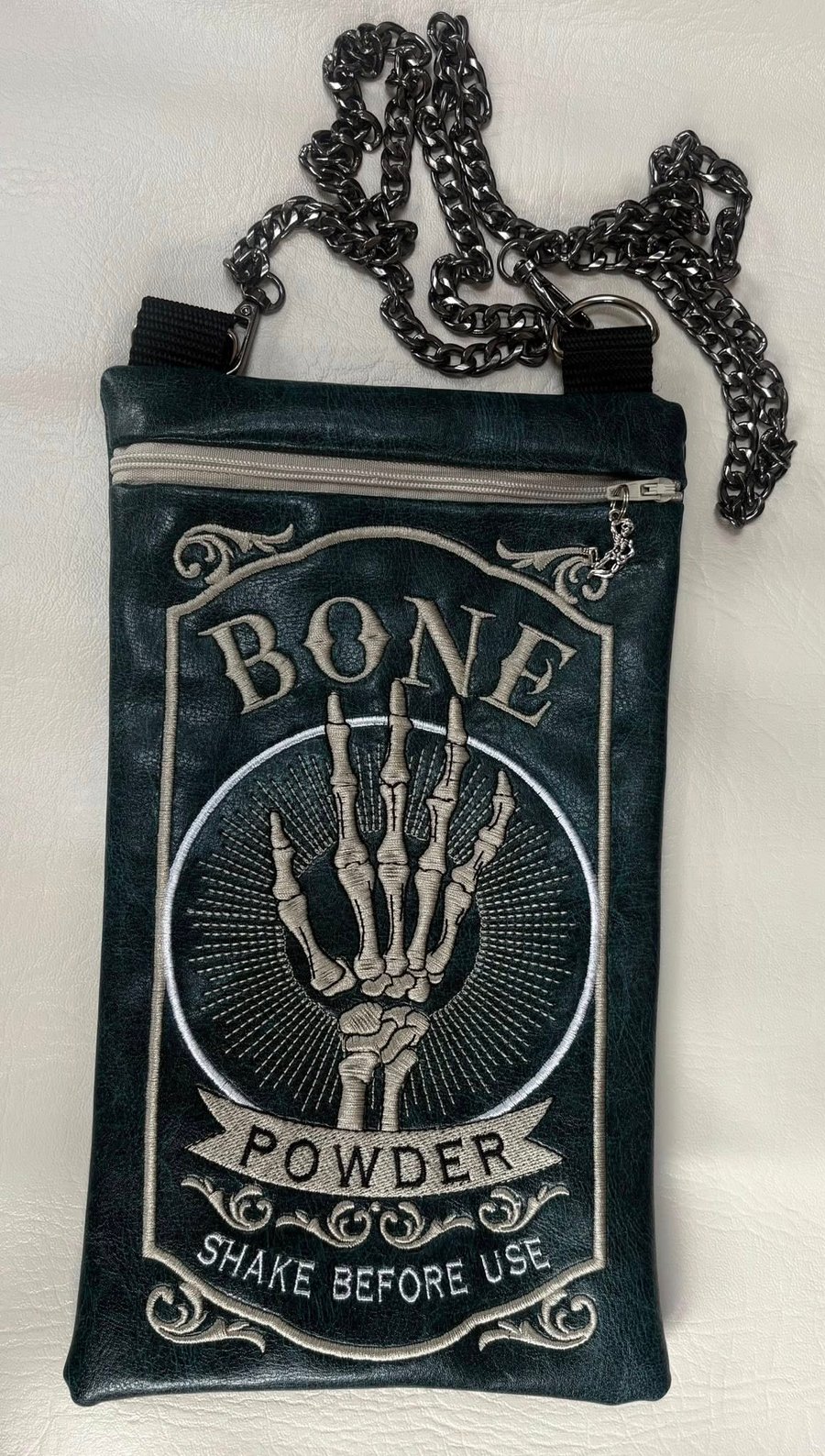 Embroidered Alchemist inspired Bone Powder Bag 