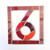 Stained Glass Single House Number - TO ORDER - Handmade Decoration 