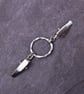 Silver circle sweater clip - Ring cardigan guard - Shawl or pashmina clasp - Image 5