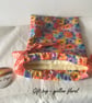 Yellow Floral Drawstring Gift Bag, Eco Friendly Reusable Fabric Bag - Image 3