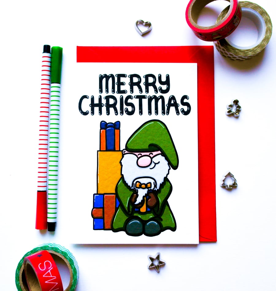 Nordic Gonk Christmas Card Gnome Xmas Festive Scandinavian Family Friends Loved 