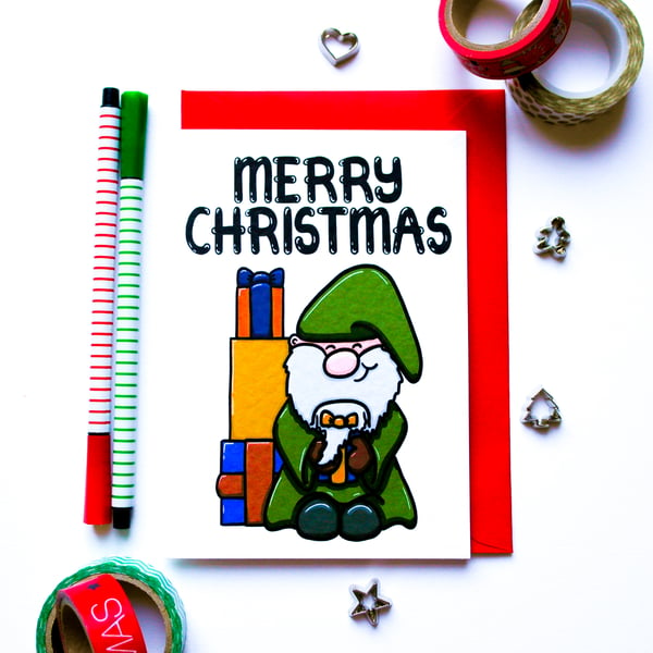 Nordic Gonk Christmas Card Gnome Xmas Festive Scandinavian Family Friends Loved 