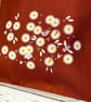 Organic Cotton Daisy tote bag. Terracotta Earth brown Autumnal flower shopper.  - Image 3