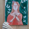 Holding a mouse original painting 