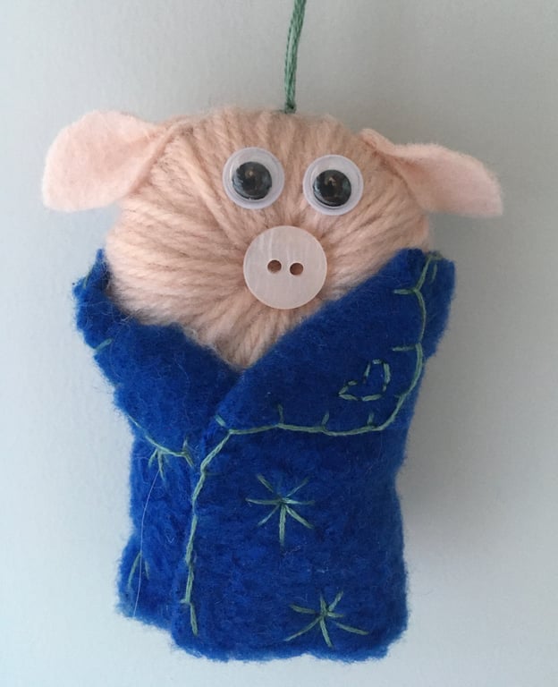 Pigs In Blankets Decoration - Dark Blue