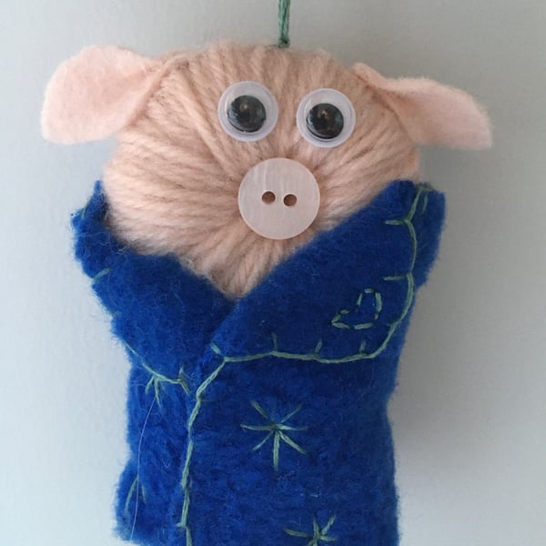 Pigs In Blankets Decoration - Dark Blue