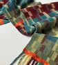 Forest Musing iii - Contemporary Handwoven Lambswool Scarf - Image 2