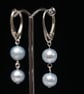 Light Blue Freshwater Pearl Earrings - Image 4