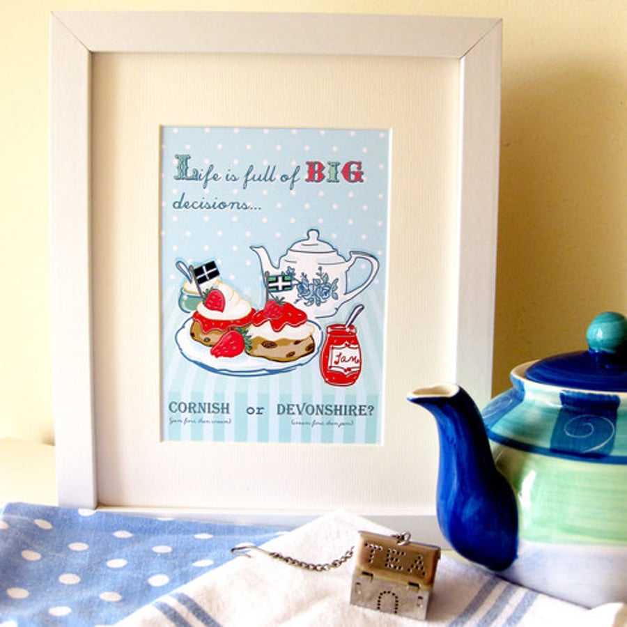 Image of 'Big Decisions' 7x5" framed print