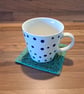 Large coaster with anti-slip feet - blue, green, and teal pattern - Image 3