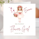 Flower Girl Proposal, Floral Wedding Ask, Personalized Card