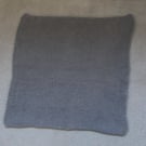 Handknitted Grey Baby Blanket or Comforter. Very soft.