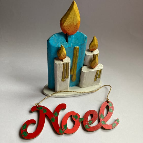 2 x Unique, up cycled Christmas decorations 