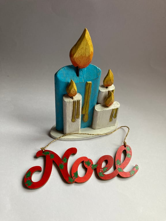 2 x Unique, up cycled Christmas decorations 